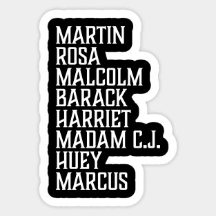Legends of Black History, Black History Month, Civil Rights Sticker